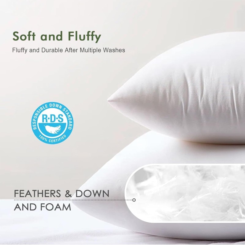 Throw Pillow Insert Factory - Feathers Down Square Decorative