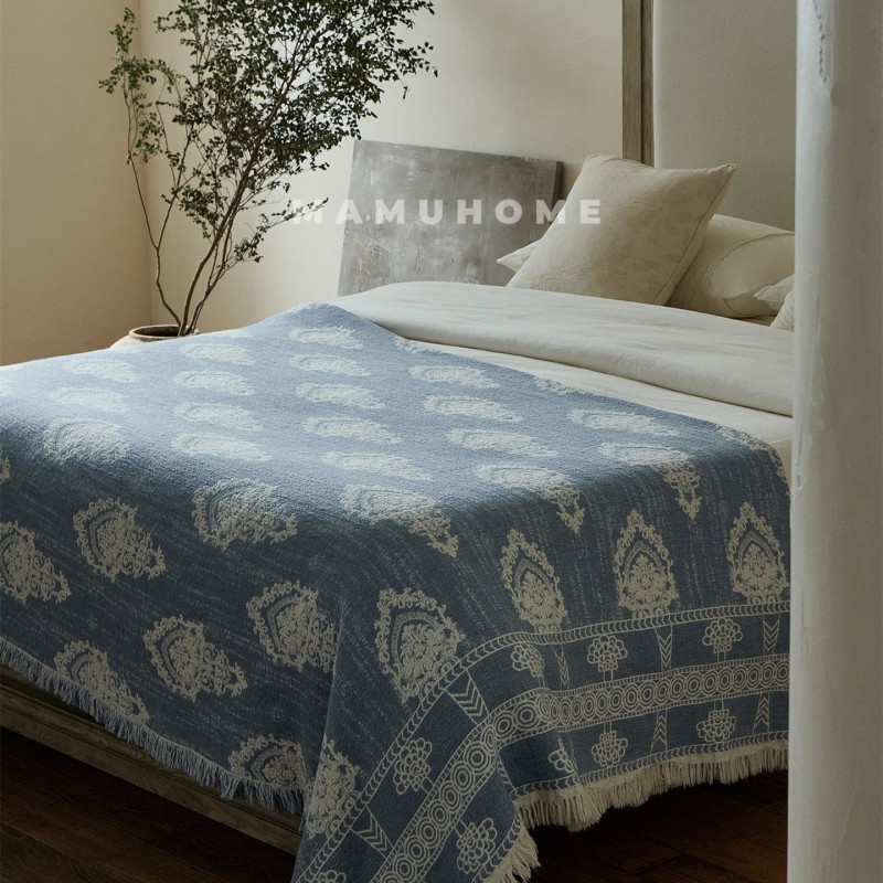 Knitted Throw Blanket Factory - 100% Cotton Embroidered