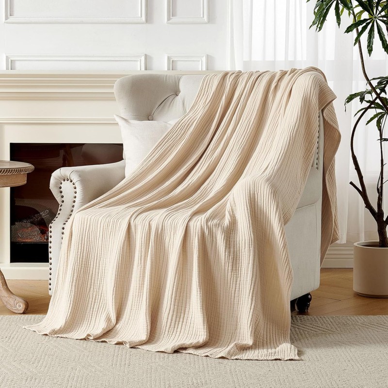 Muslin Throw Blanket Factory - 100% Cotton 4 Layer Lightweight