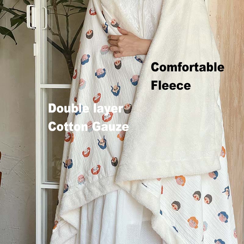 Baby Blanket Factory - Pretty Muslin Cotton Gauze Fleece