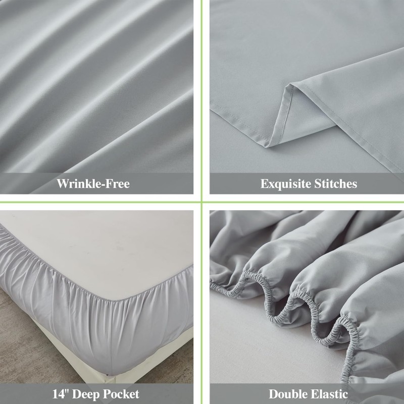 King Sheets Set Factory - 6 Piece Hotel Luxury Microfiber