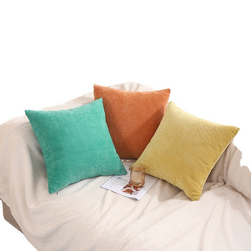 Chenille Pillow Case Factory - Solid Color Knitted Bag