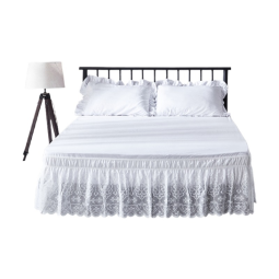 Bed Skirt Factory - 16 Inches Floral Pattern Elastic