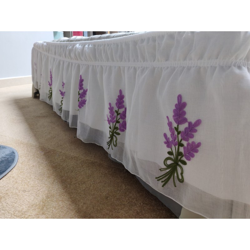 Bed Skirt Factory - Ruffled Lace Adjustable Belts 15