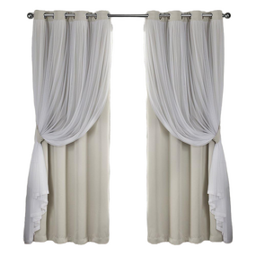 Exclusive Curtains Factory - Rose Blush Layered Solid