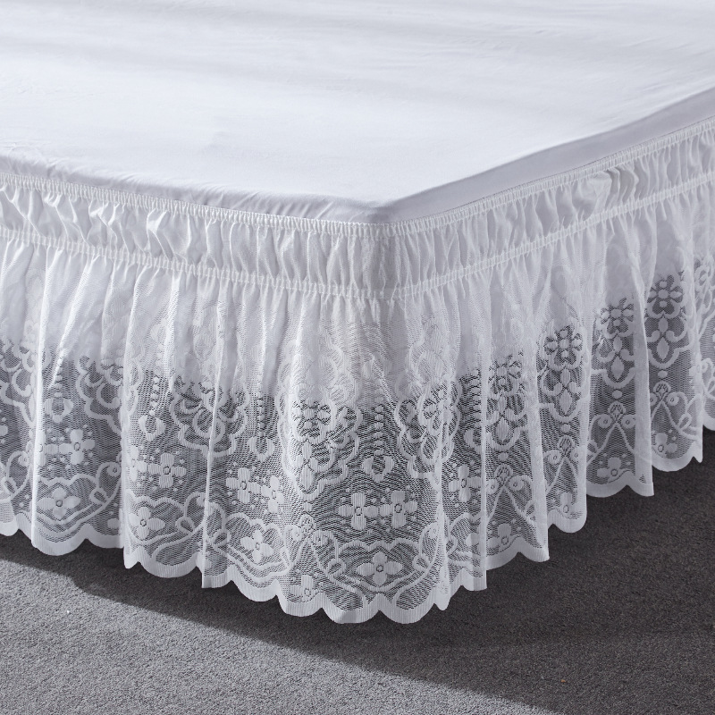 Bed Skirt Factory - 16 Inches Floral Pattern Elastic