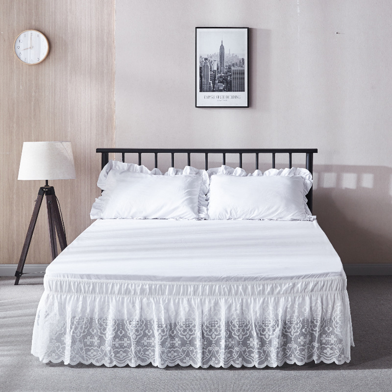 Bed Skirt Factory - 16 Inches Floral Pattern Elastic