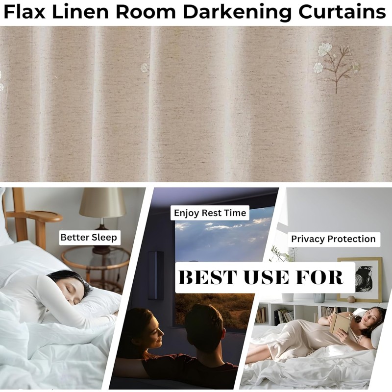 Linen Drapes Factory - Modern 108 Inch Room Darkening