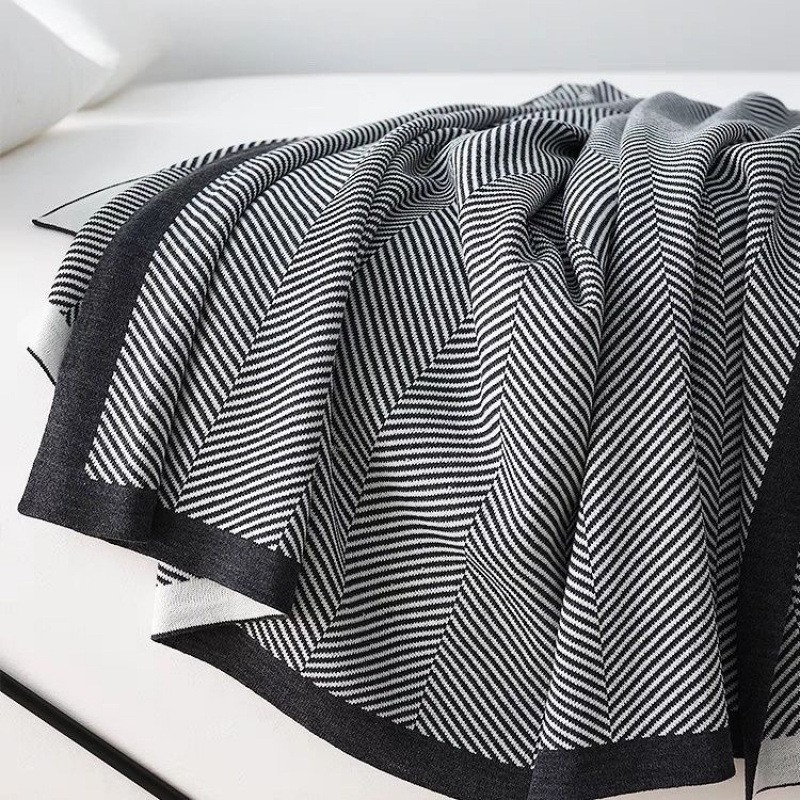 Aviation Blanket Factory - Knitted Embroidered Polyester