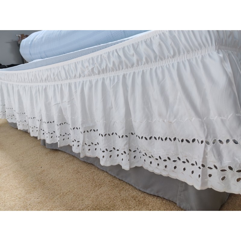 Bed Skirt Factory - Ruffled Lace Adjustable Belts 15