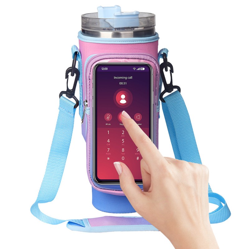 Water Bottle Pouch Manufacturer - Neoprene Touchable Screen