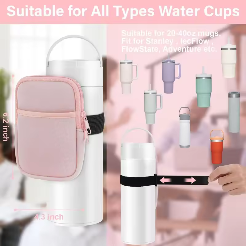 Water Bottle Pouch Manufacturer - Gym 40oz Cup Purse