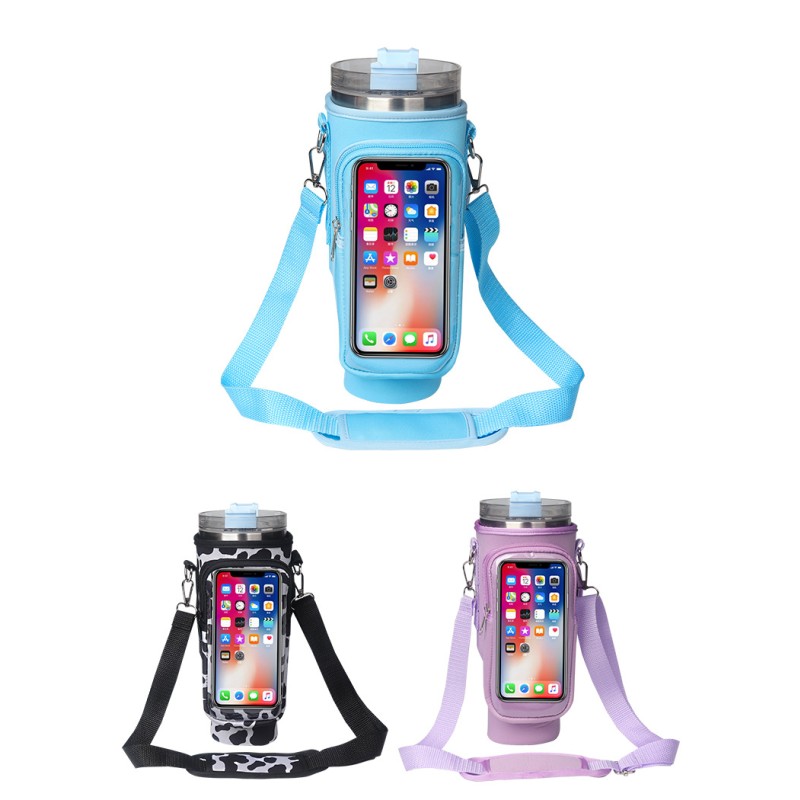 Water Bottle Pouch Manufacturer - Neoprene Touchable Screen
