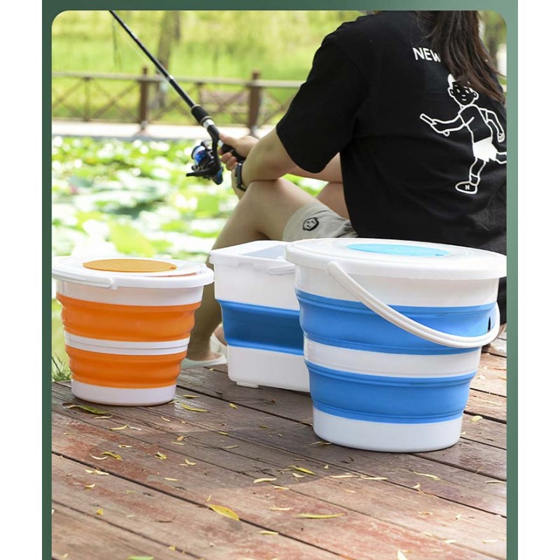 Folding Bucket Manufacturer - 5L Portable Silicone Camping