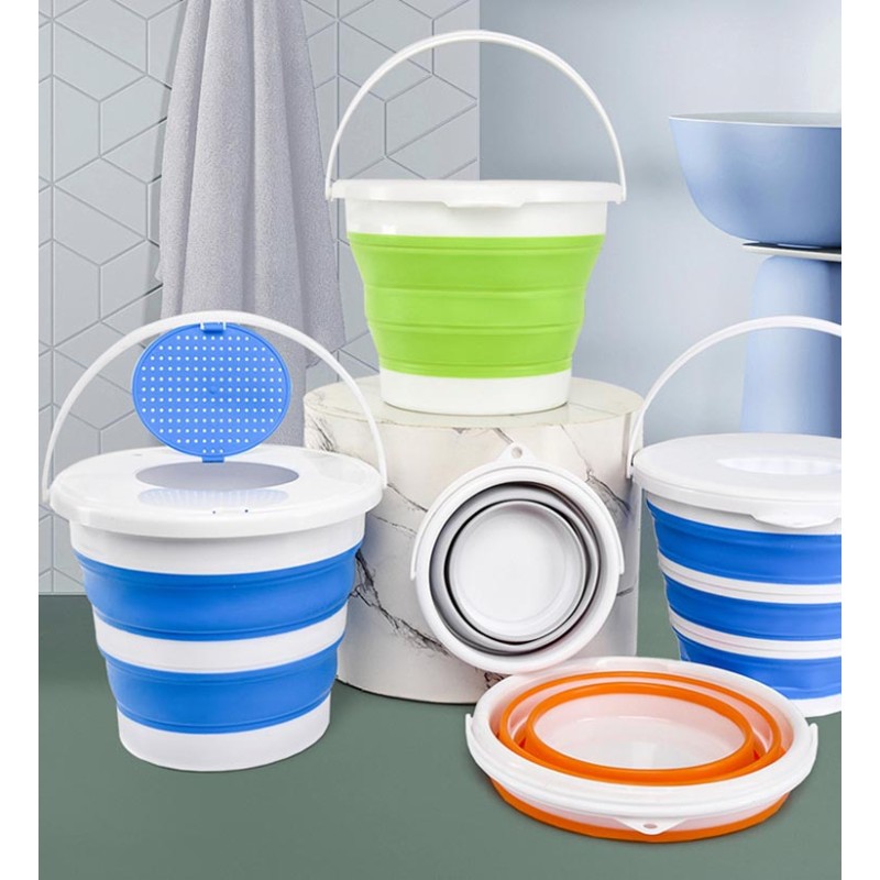 Folding Bucket Manufacturer - 5L Portable Silicone Camping