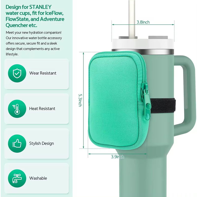 Tumbler Cup Holder Manufacturer - 20-40oz Pouch with Pocket