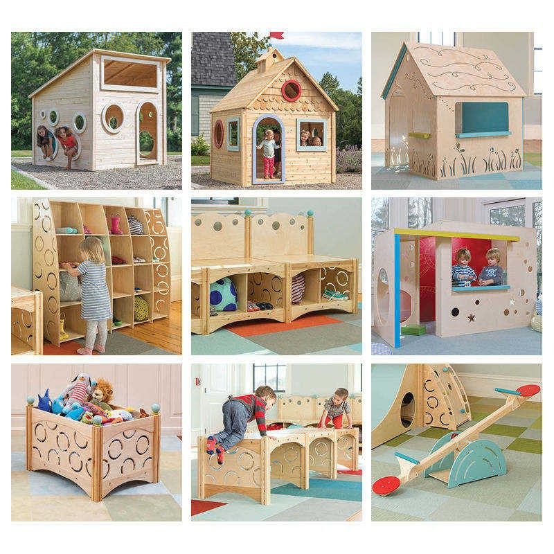 Play Set Manufacturer - Wooden House Ladder Swing