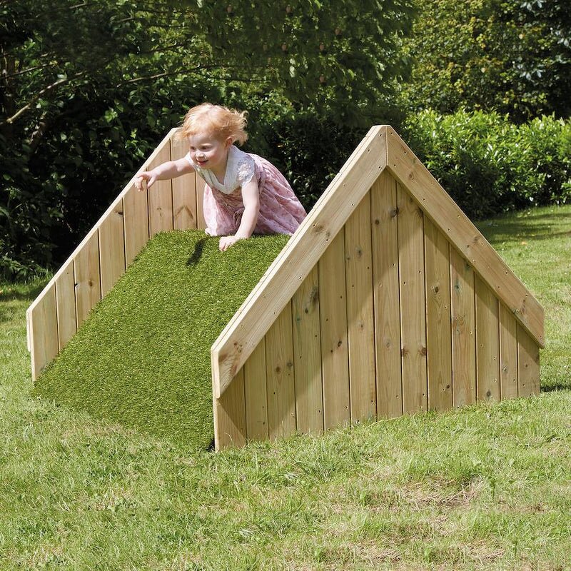 Climber Set Manufacturer - Outdoor Wooden Grass Hill