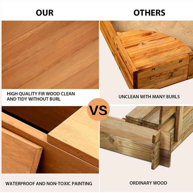 Sandpit Manufacturer - Wooden Waterproof Storage