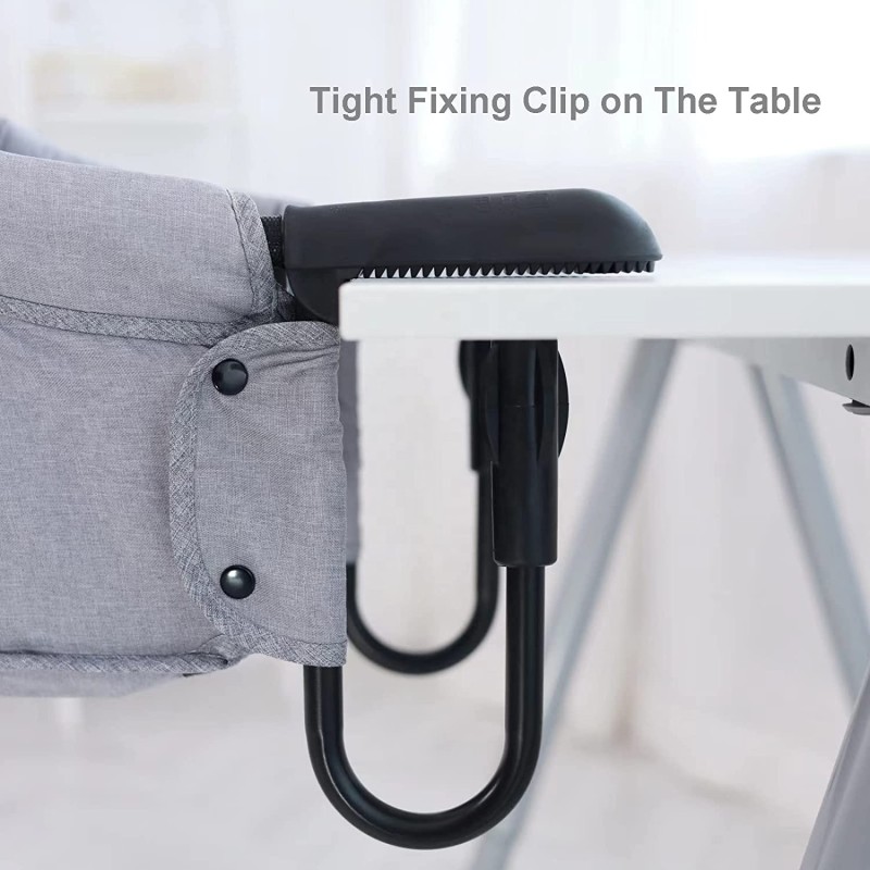 Portable Foldable Baby Dining Chair Baby Highchair Clamp-on Secure Fixing Clip