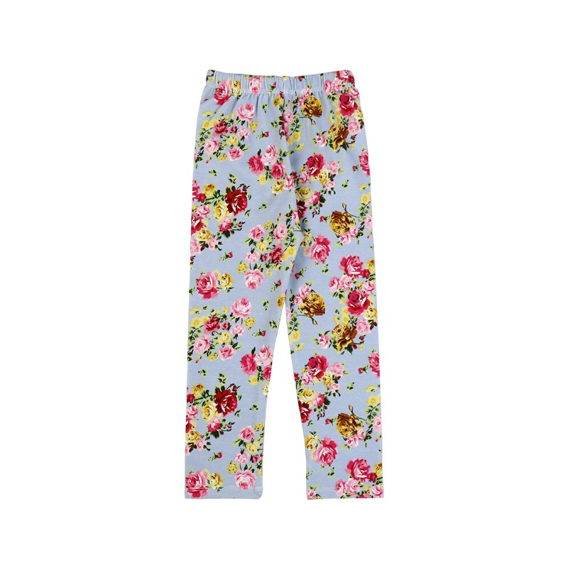 New Arrival Spring/Summer Flower Print Girl Leggings Soft Fabric Polyester Pants Children Casual Pants