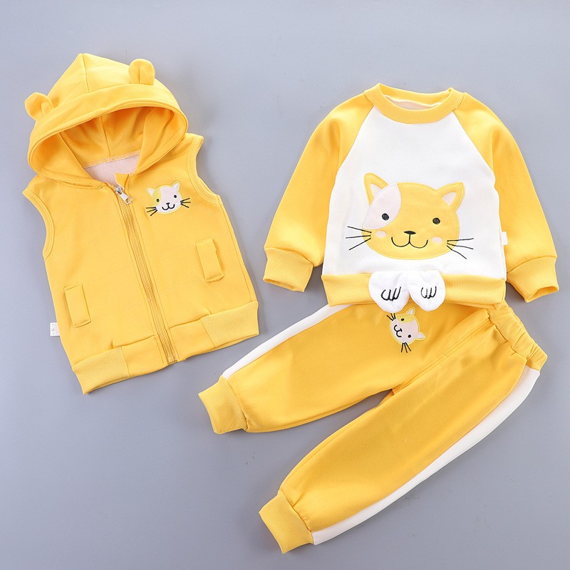 3pcs/Set Cat Winter/Spring Clothing Set Newborn Baby Outfit Boy Girl 6m-6 Years Boutique Clothing Set