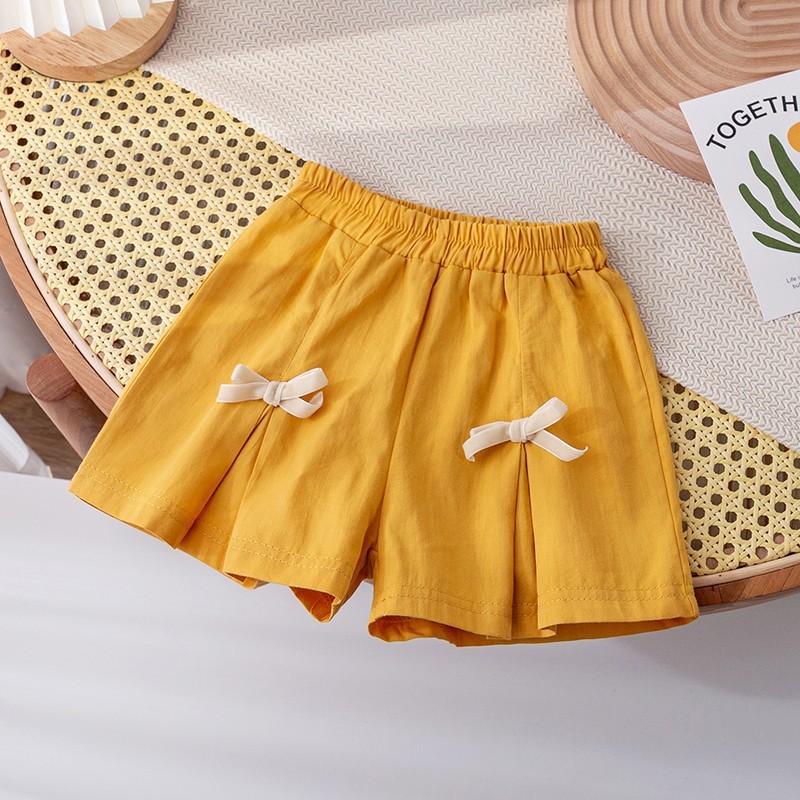2023 Wholesale Korean Style New Arrival Children Shorts Thin Girl Outer Pants Hot Pants Outer Wear Girl Western Style Casual Shorts