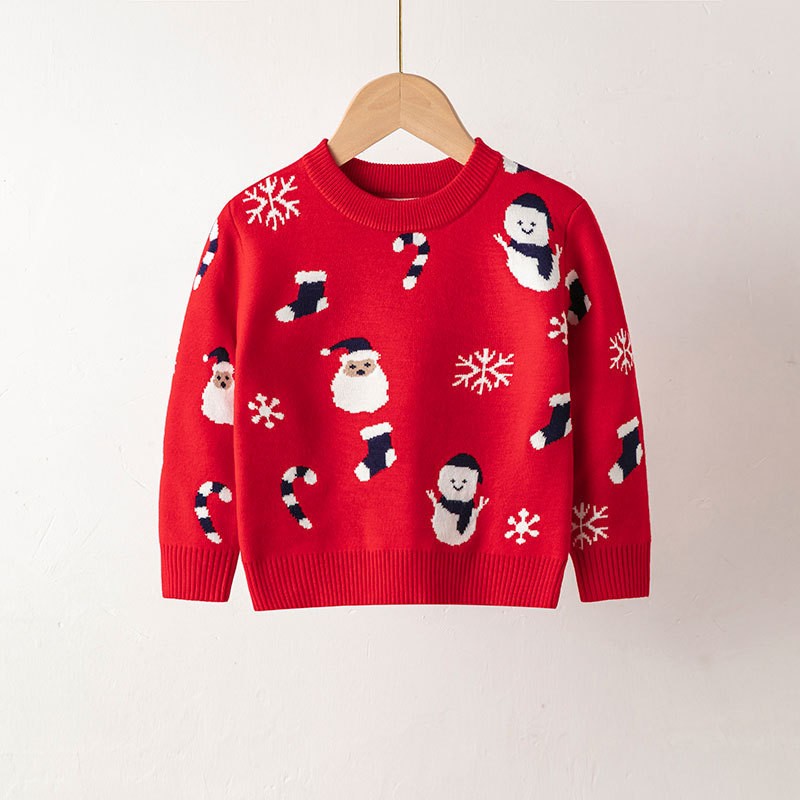 Toddler Boy Girl Christmas Season Autumn/Winter Warm Knit Long Sleeve Top Children Sweater