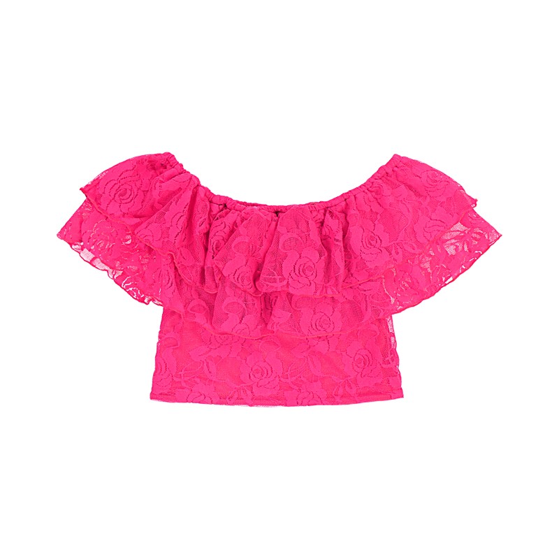 Summer Baby Clothing Custom Baby One-Shoulder T-Shirt Baby Girl Top Cute Lace T-Shirt Wholesale
