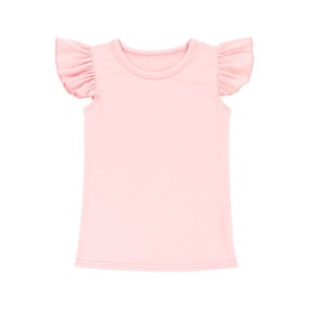 Yihong 2019 Hot Sale O-Neck Short Sleeve Solid Color Girl T-Shirt
