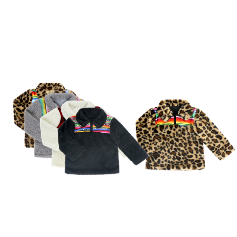 2023 Winter Wholesale Faux Fur Wool Coat Girl Custom Tie-Dye Sweatshirt Hoodie Winter Warm Coat