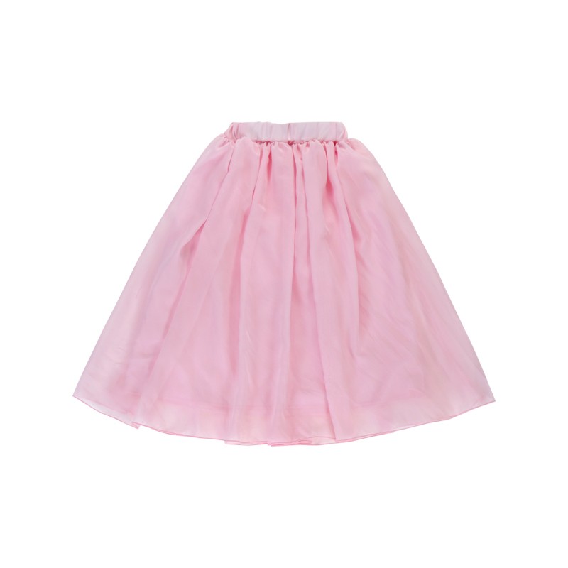 Multi-color Girl Elastic Waist Ballet Tiered Princess Mesh Chiffon Midi Skirt