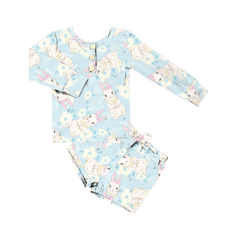 TZ-456-WXI Easter Outfit Toddler Girl Pajamas Cute Easter Bunny Outfit Children Casual Wear