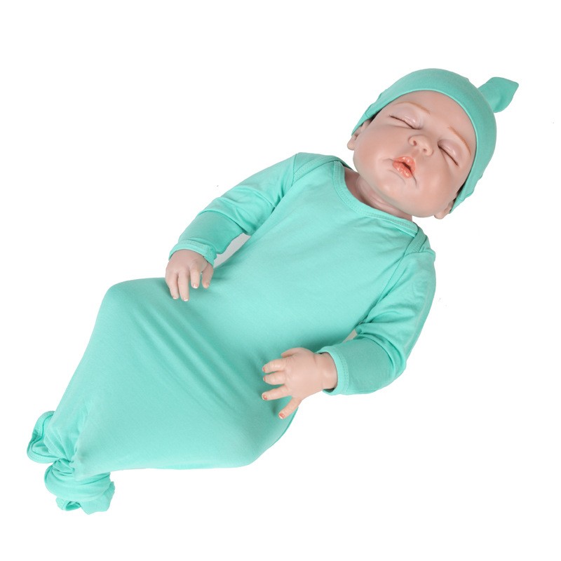 Long Sleeve Organic Cotton Bamboo Baby Sleep Sack Infant Sack Sack Winter Gauze Baby Sleep Sack Knot Baby Sleeping Bag