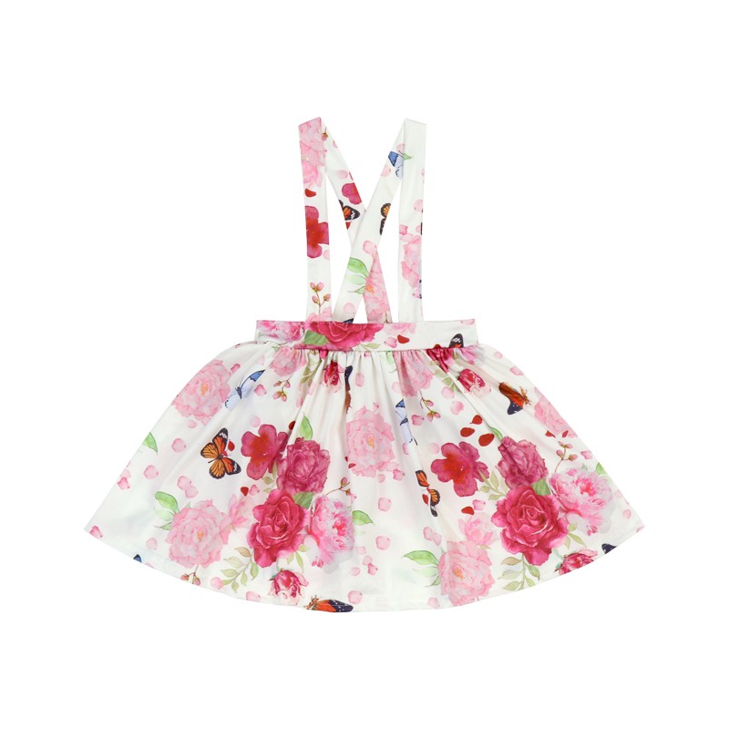 Casual Baby Clothing Rose Flower Strapless Dress Baby Summer Dress Girl Dress