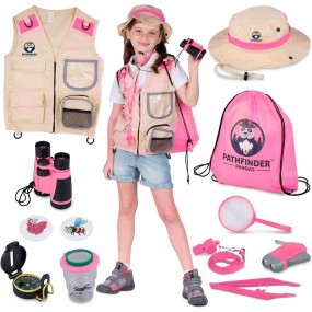 Kids Explorer Costume Includes Safari Vest and Hat Boy and Girl Role Play Paleontologist Zookeeper Park Ranger or Fishing