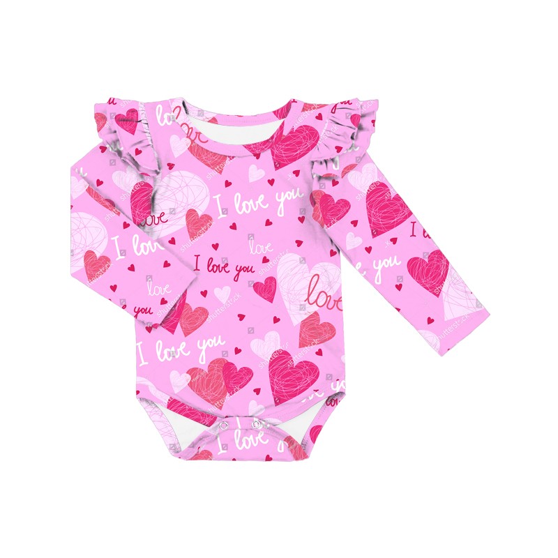 2LLY-020 Baby Clothing Custom Print Romper Outfit Long Sleeve Baby Romper Wholesale