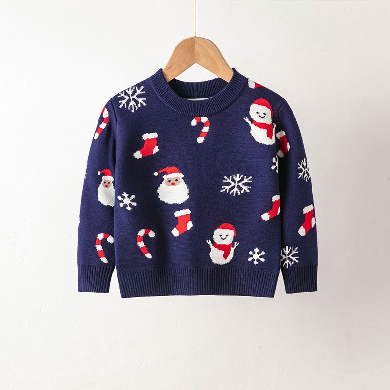 Toddler Boy Girl Christmas Season Autumn/Winter Warm Knit Long Sleeve Top Children Sweater