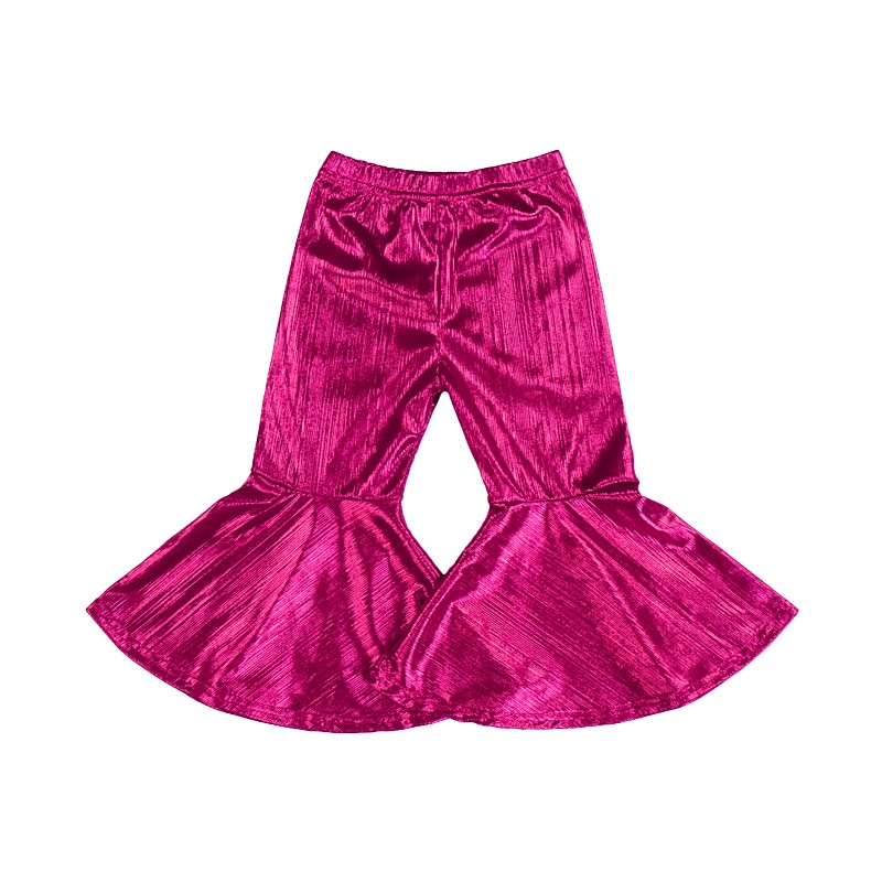 Custom Baby Girl Bell Bottom Pants Girls Fashion Pants Velvet Bell Bottoms Children's Clothing Wholesale
