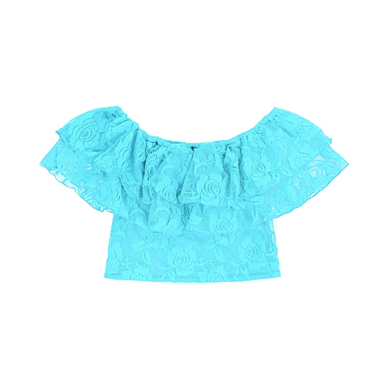 Summer Baby Clothing Custom Baby One-Shoulder T-Shirt Baby Girl Top Cute Lace T-Shirt Wholesale