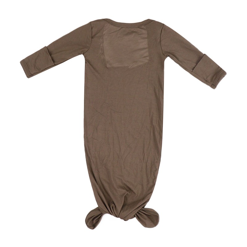 Super Soft Eco-friendly Custom Solid Bamboo Knot Gown Newborn Sleep Sack Newborn Gown Sleep Sack
