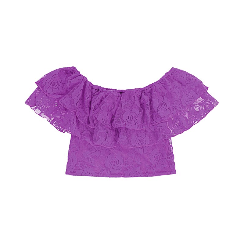Summer Baby Clothing Custom Baby One-Shoulder T-Shirt Baby Girl Top Cute Lace T-Shirt Wholesale