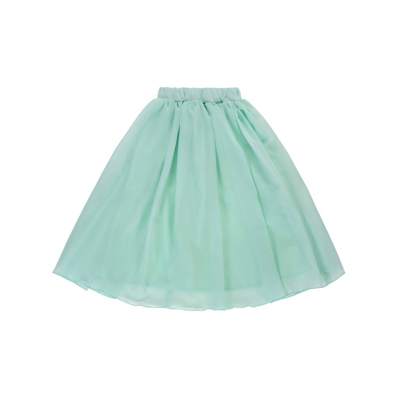 Multi-color Girl Elastic Waist Ballet Tiered Princess Mesh Chiffon Midi Skirt