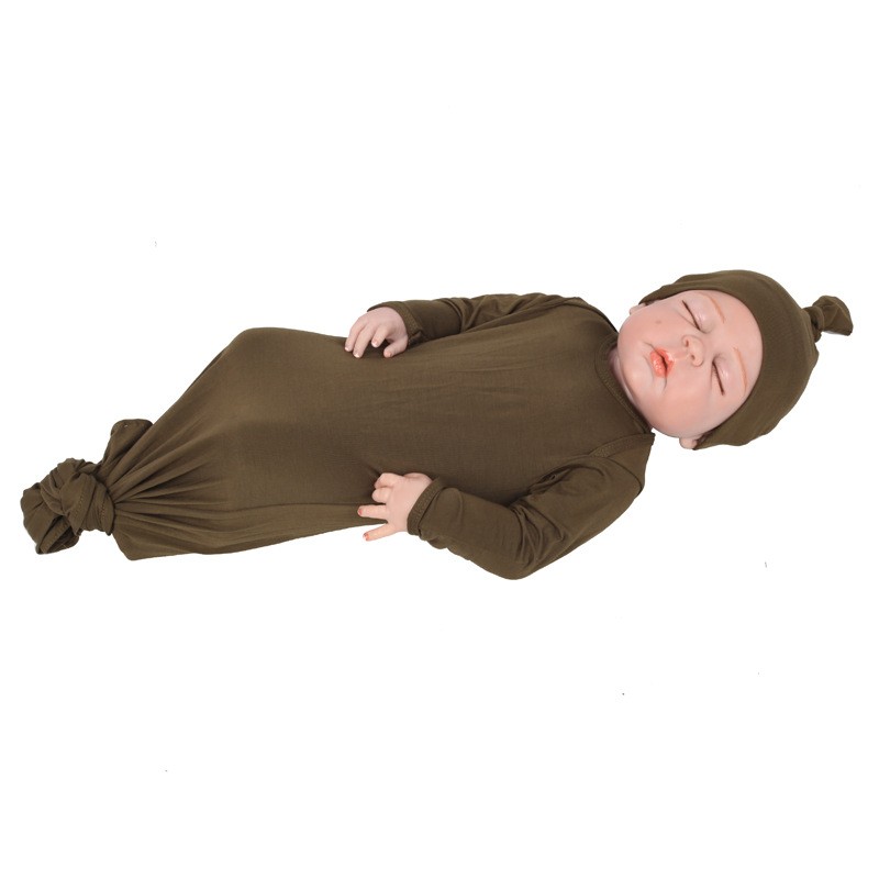 Long Sleeve Organic Cotton Bamboo Baby Sleep Sack Infant Sack Sack Winter Gauze Baby Sleep Sack Knot Baby Sleeping Bag
