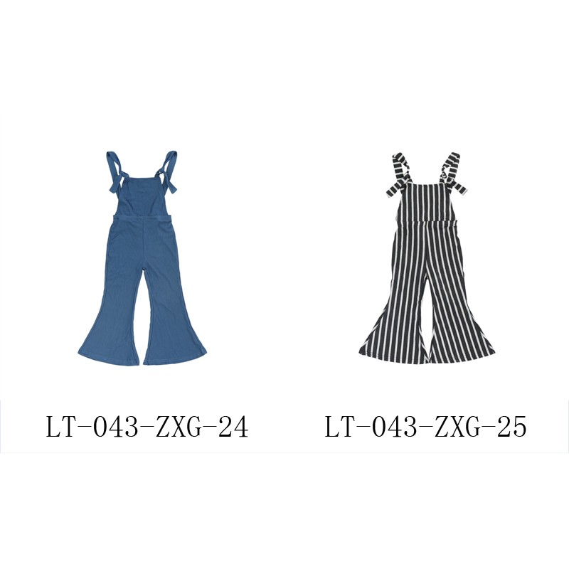 2024 Hot Sale Summer Sleeveless Crochet Baby Boutique Clothing Baby Jeans