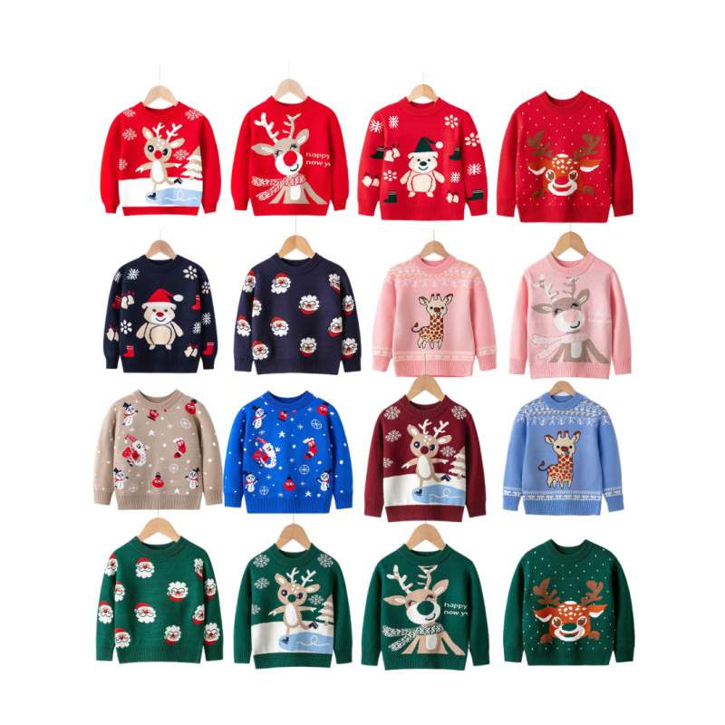 Toddler Boy Girl Christmas Season Autumn/Winter Warm Knit Long Sleeve Top Children Sweater