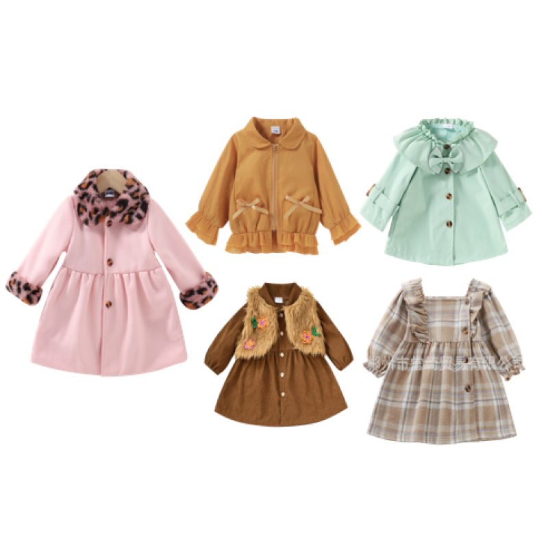 OEM Winter Baby Clothes Girl Dress Girl Coat Long Sleeve Clothing