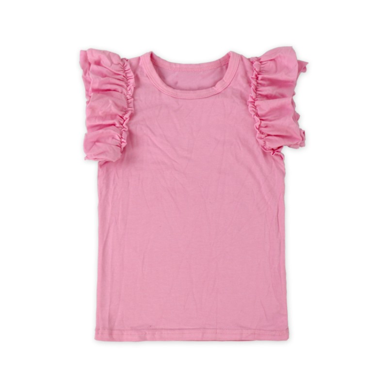 Wholesale Custom Different Colors Baby Summer Cool Sleeveless Girl T-Shirt.
