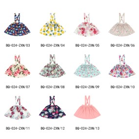 Casual Baby Clothing Rose Flower Strapless Dress Baby Summer Dress Girl Dress