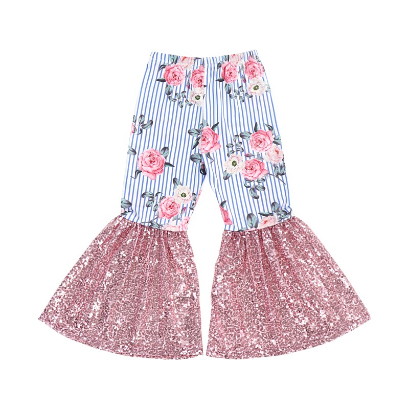 New Arrival Latest Design Outdoor Baby Girl Pants Bell Bottoms Girls Fashion Pants Long Pants Bell Bottoms Baby Clothing